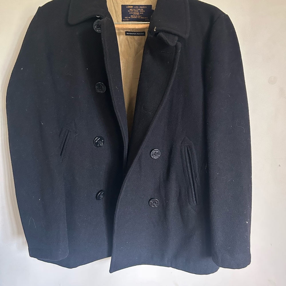 Vintage J. Crew Black Peacoat